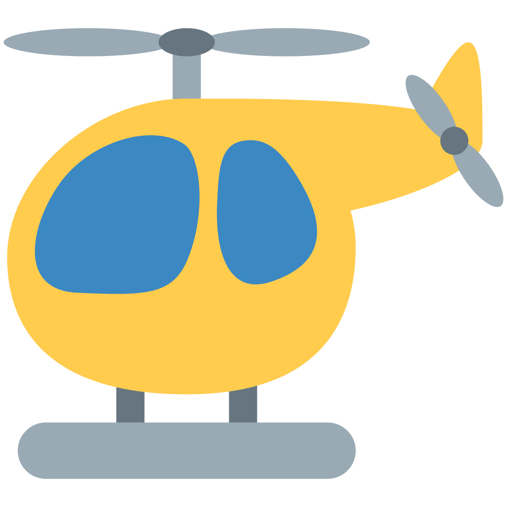 Helicopter emoji clipart free