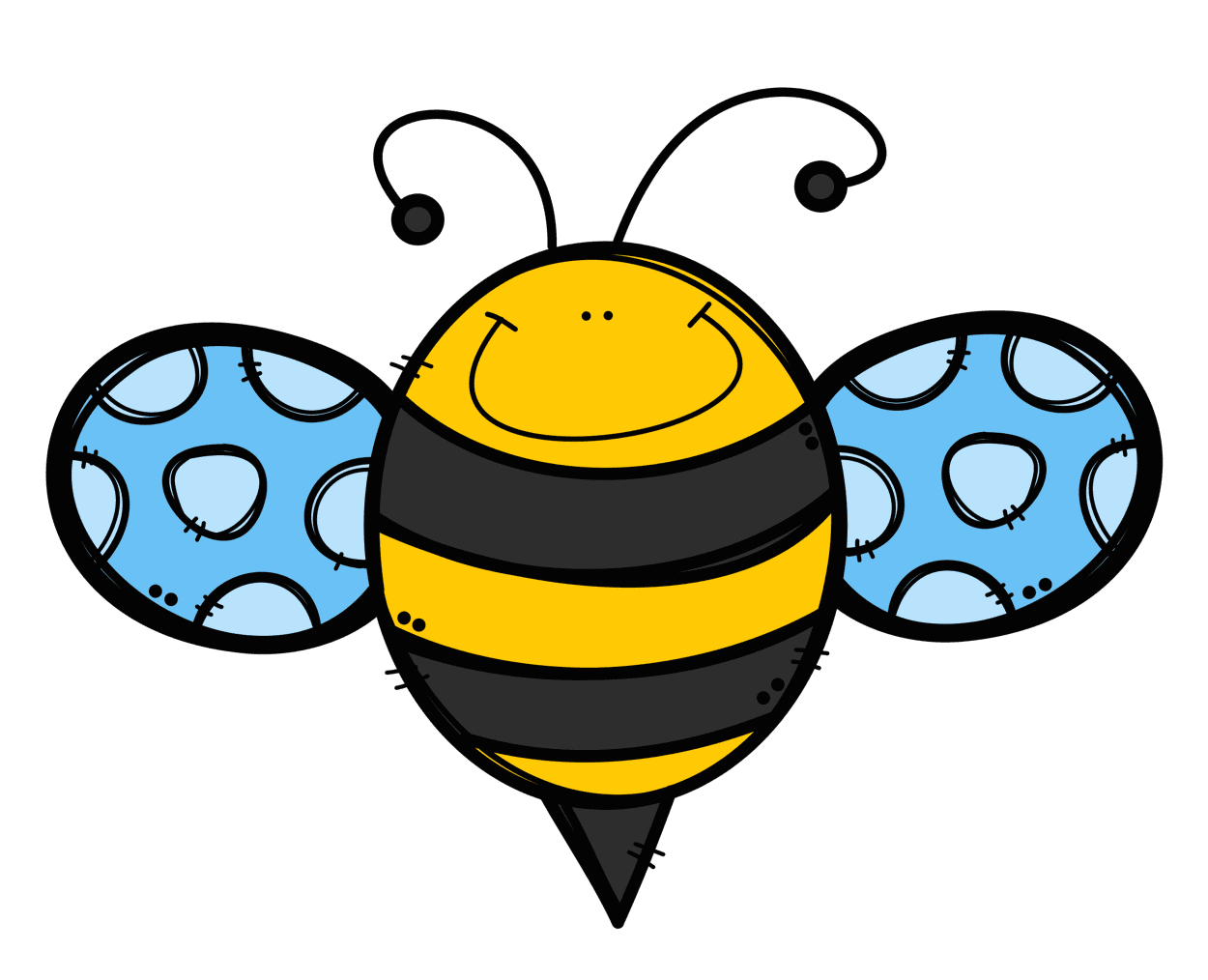 Honey bee page clipart vector 2