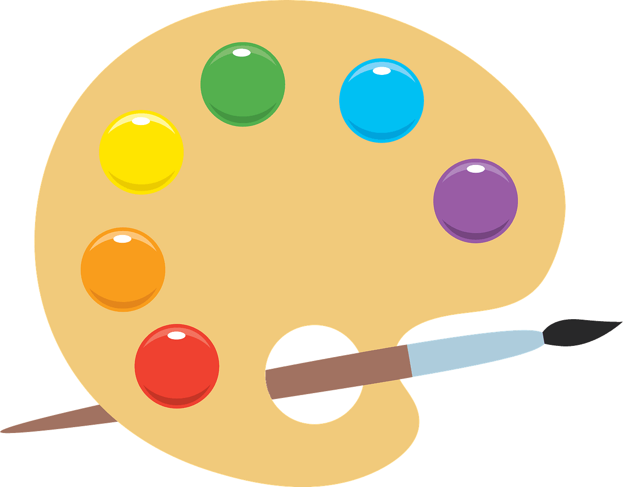 Paint palette vector clipart images