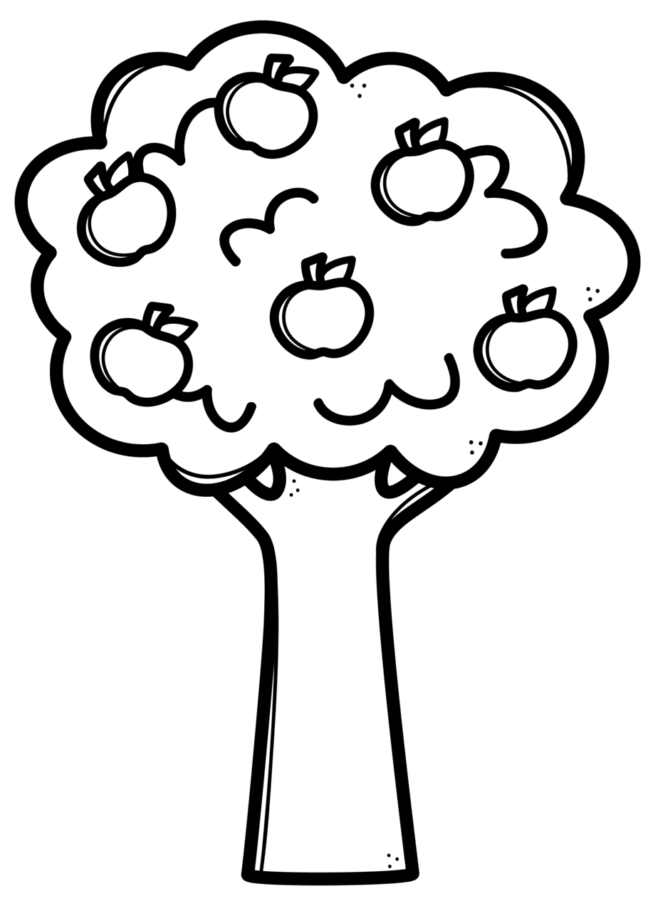 Tree black and white pin page clipart vector 2