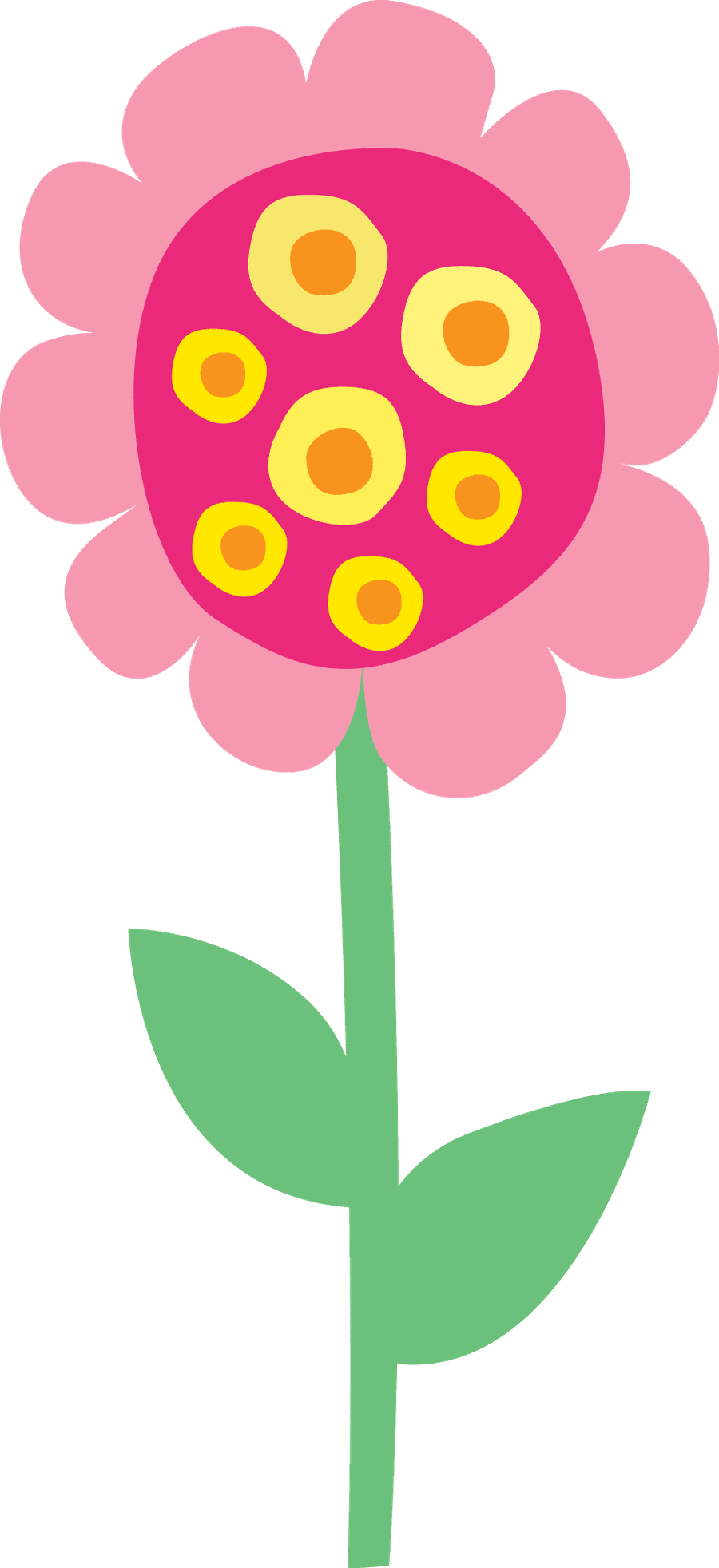 Pink flower spr themed template peppa pig clipart free