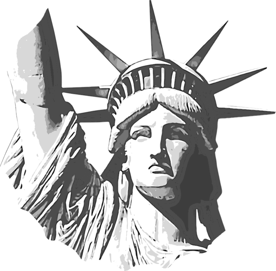 Statue of liberty clipart logo