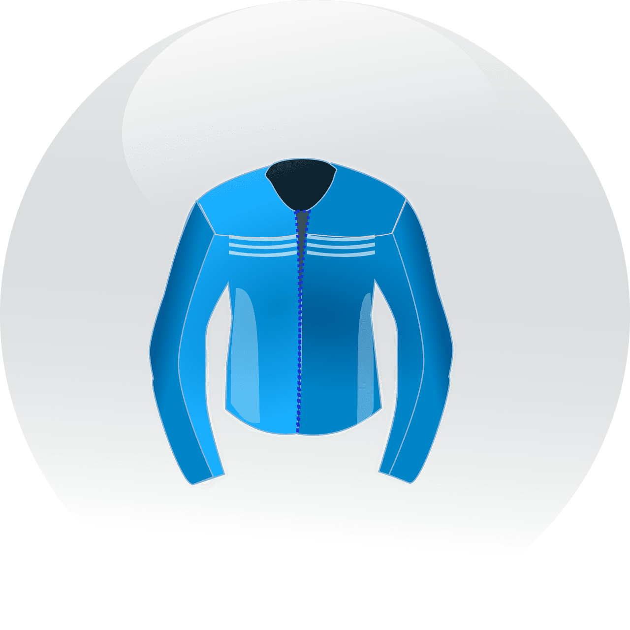 Blue jacket clothing vector graphic clipart