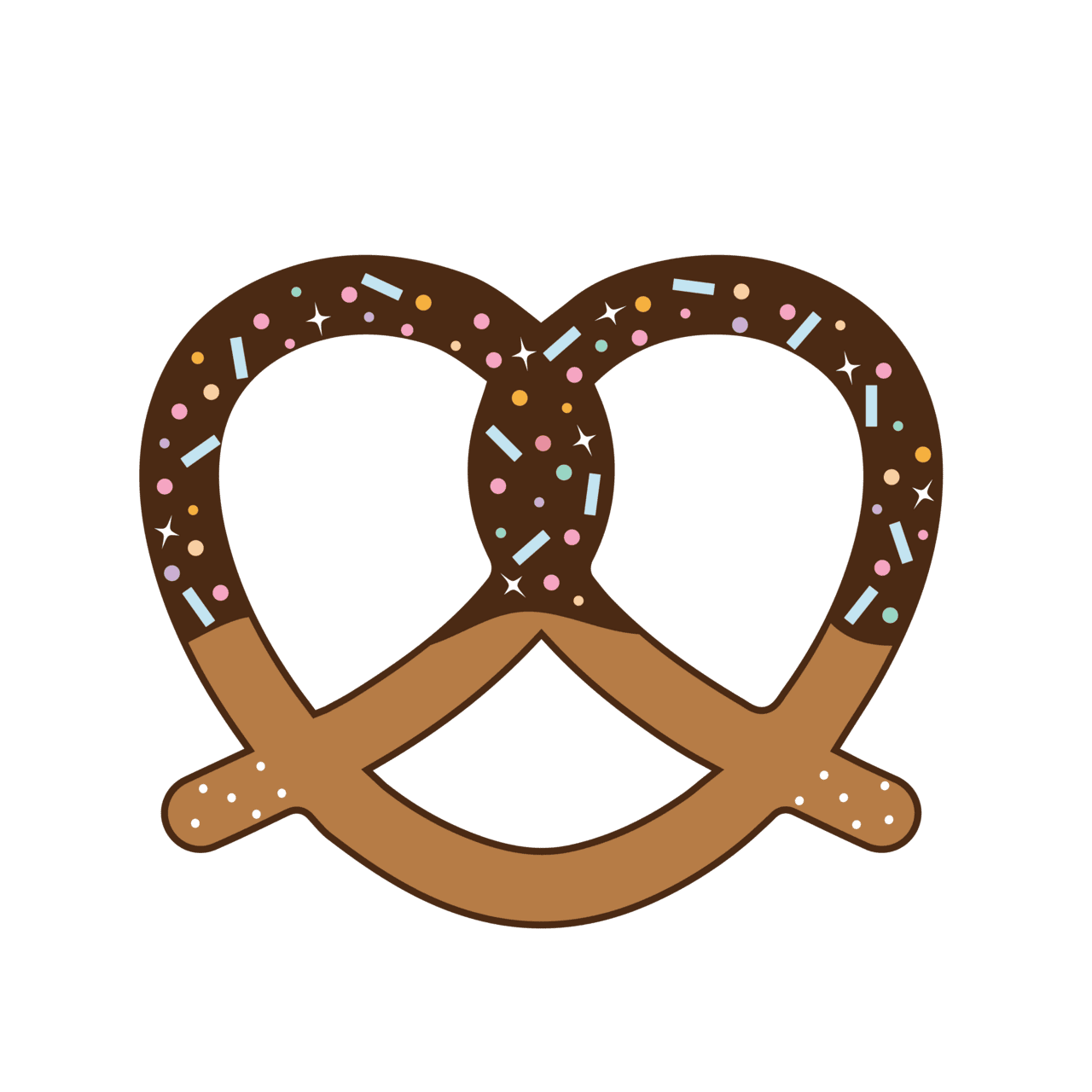 Pretzel card the salty sweet clipart transparent
