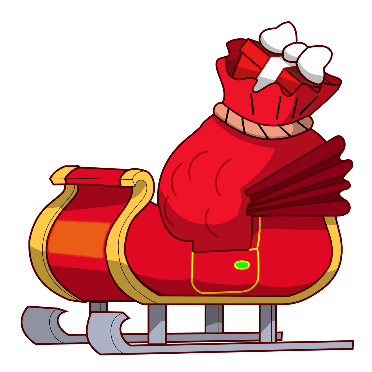 Santa sleigh of claus clipart background