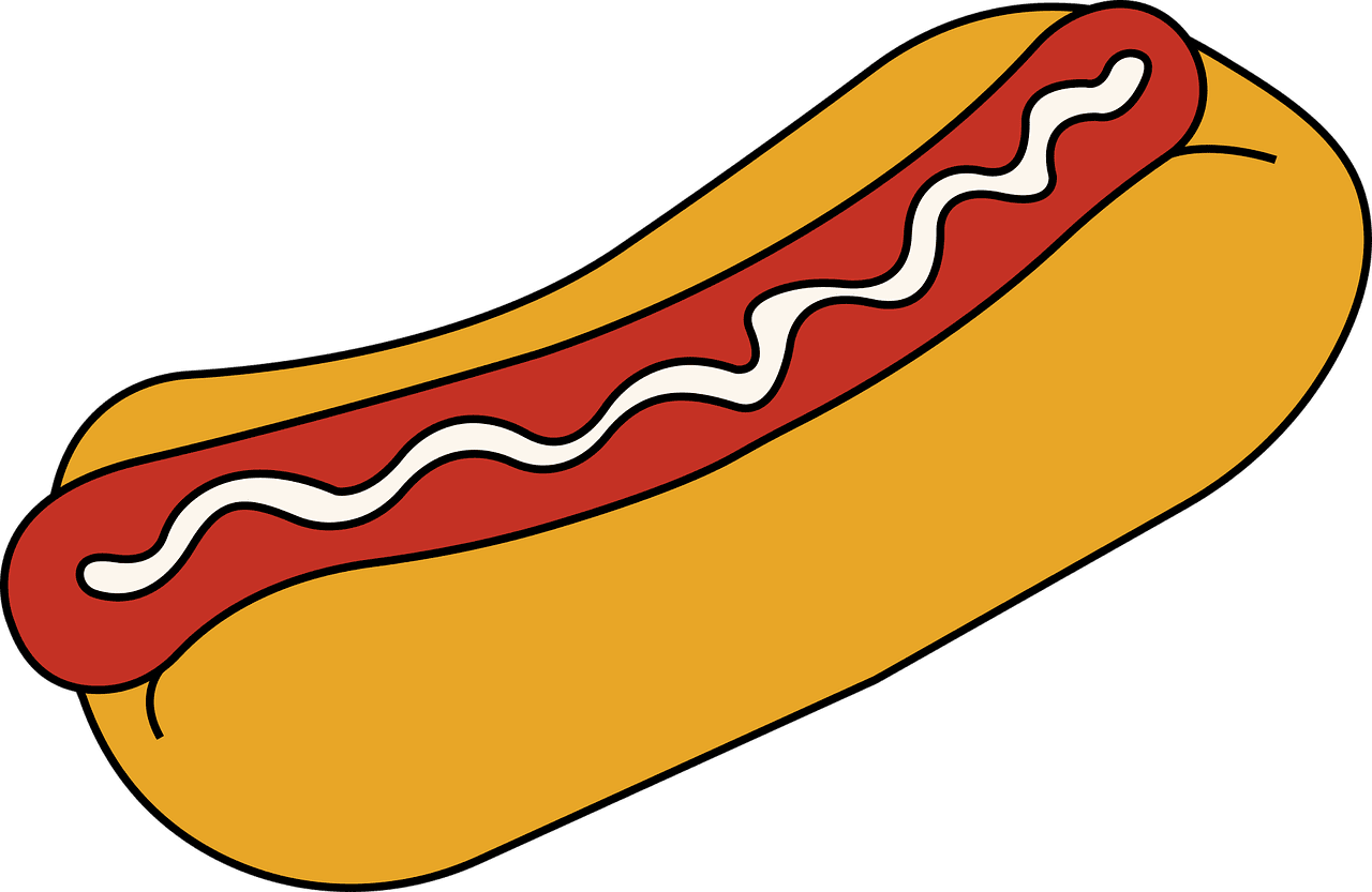 Hot dog sandwich hotdog clipart vector graphic