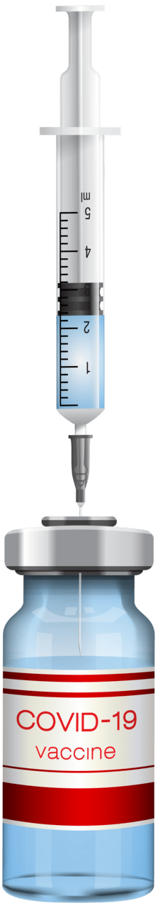 Covid vaccine and syringe clipart best background