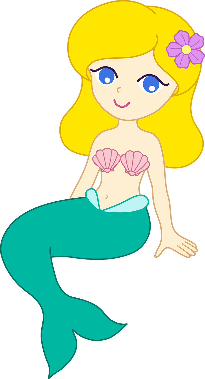 Mermaid tail pin page clipart transparent 3