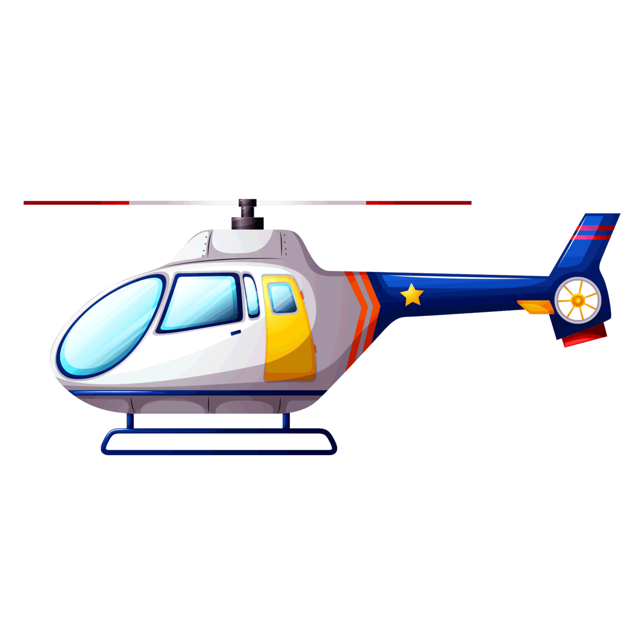 Helicopter vector outline clipart