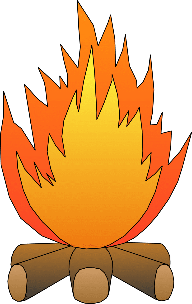 Log bonfire image for clipart