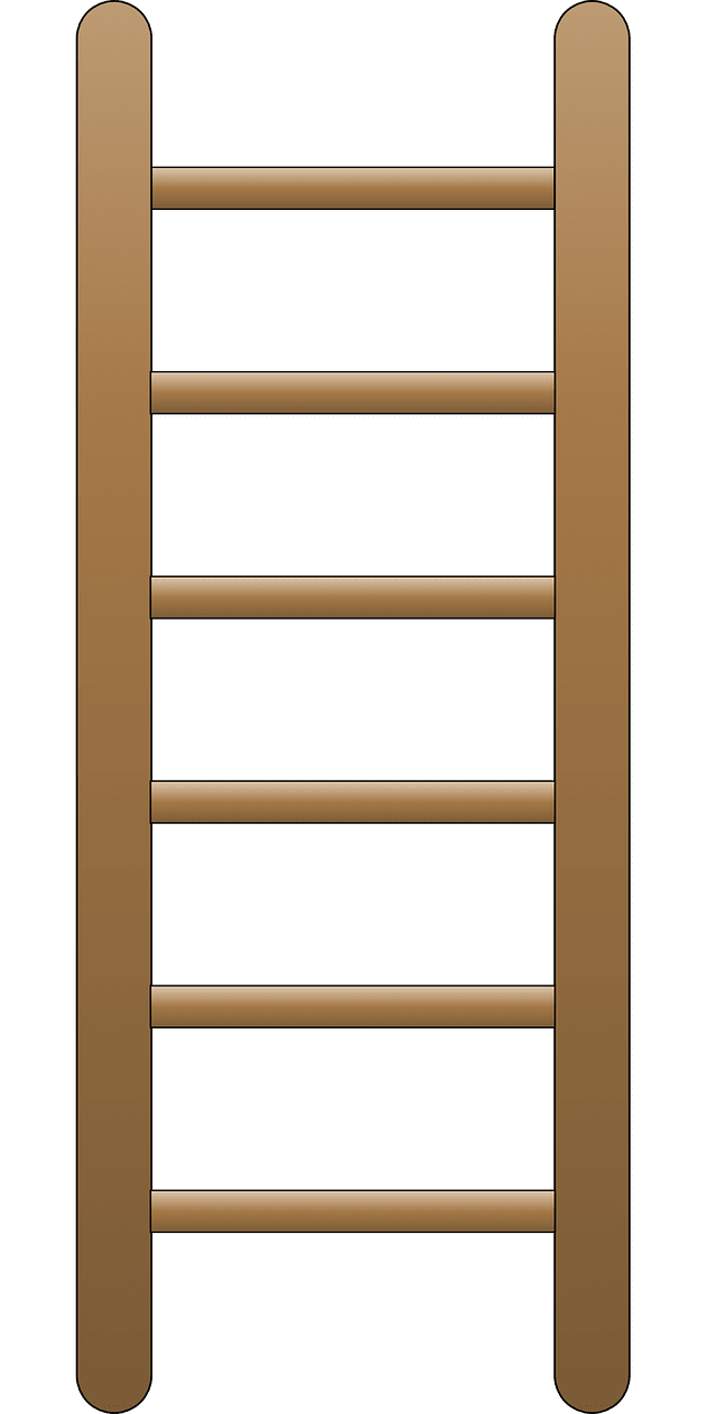 Ladder brown wood step vector graphic clipart