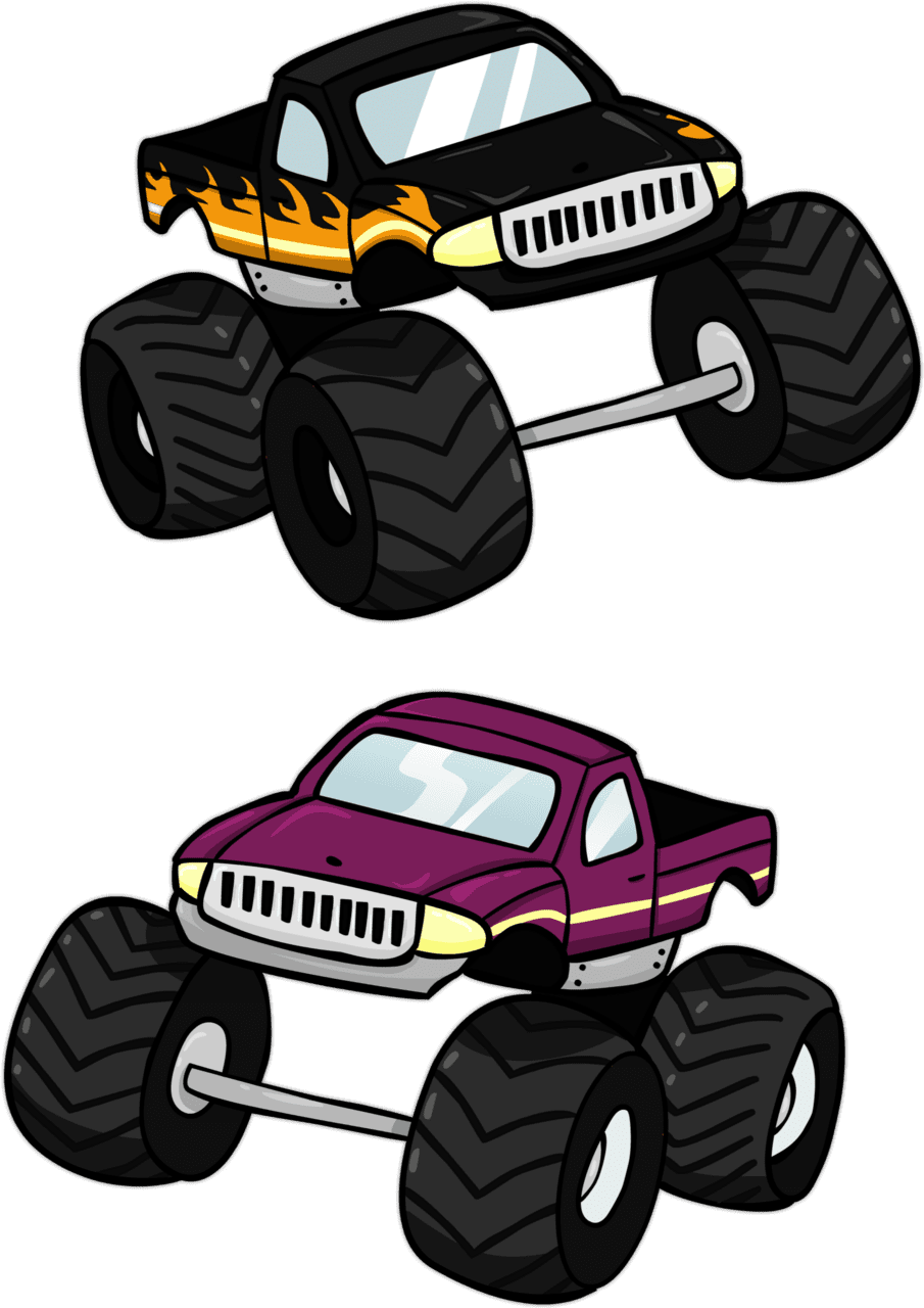 Hd couple of monster truck image clipart