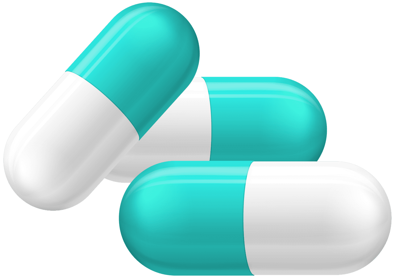 Medicine white and blue pill capsules clipart best image