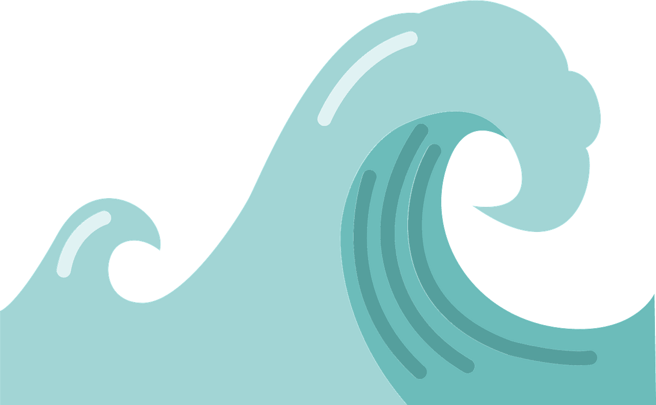 Ocean waves sea wave vector clipart images 2