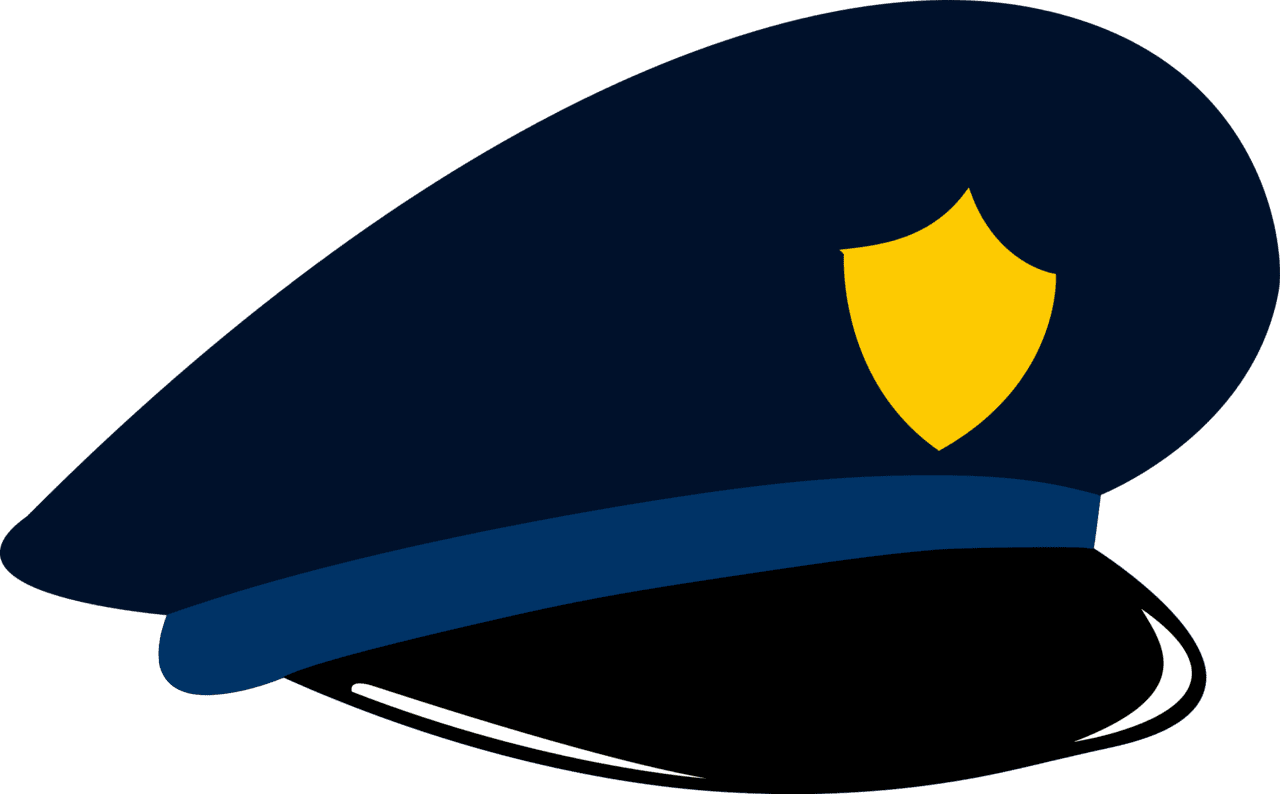 Police badge cap clipart vector