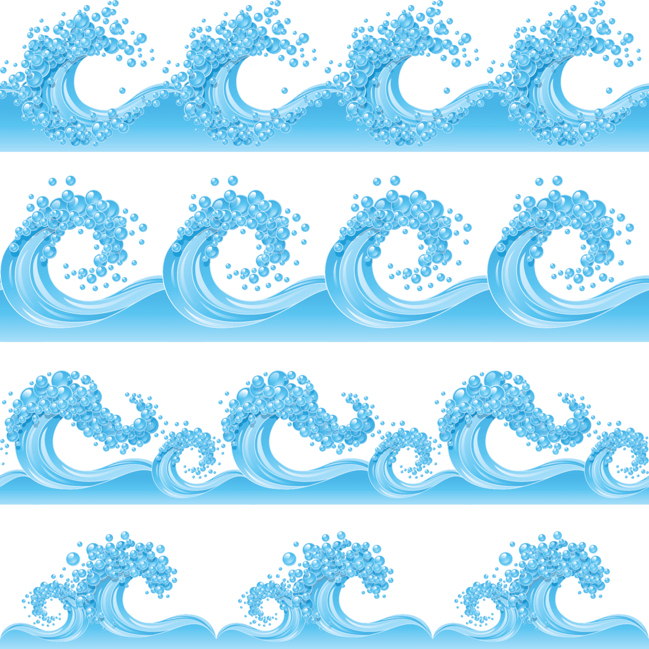 Ocean waves pin page clipart free