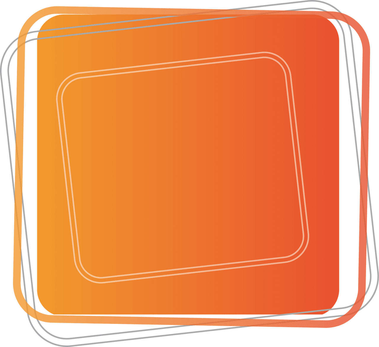 Square shape orange color vector clipart images