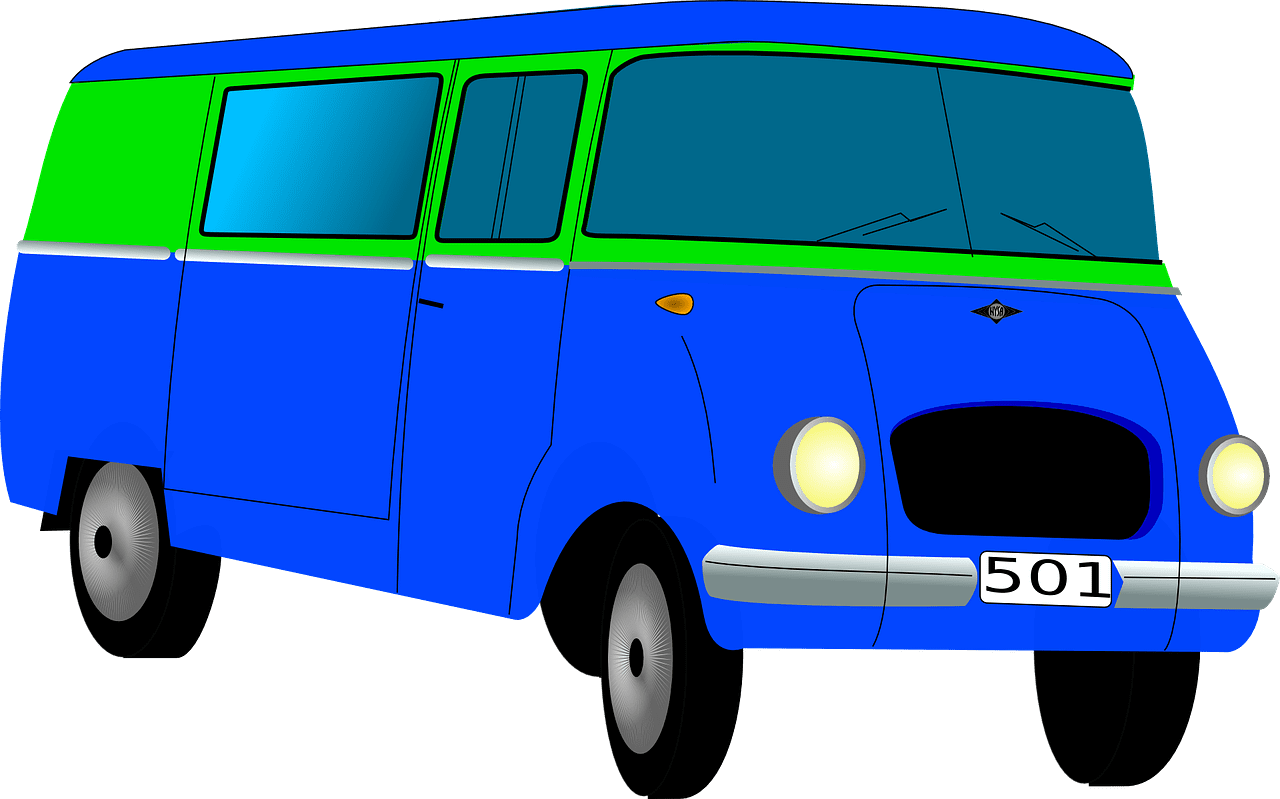 Bus transportation vehicle van travel image from clipart