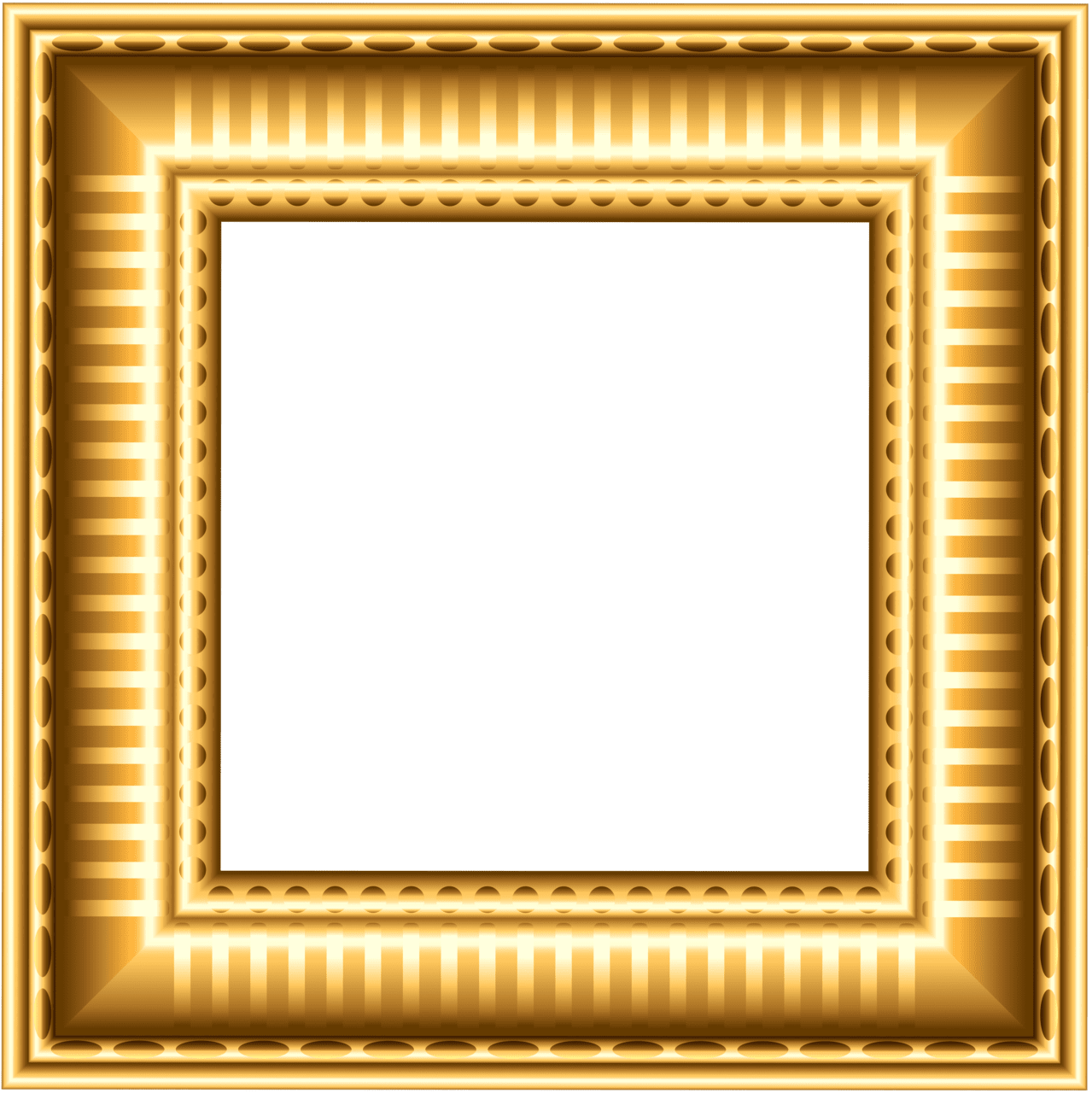 Square gold picture frame clipart