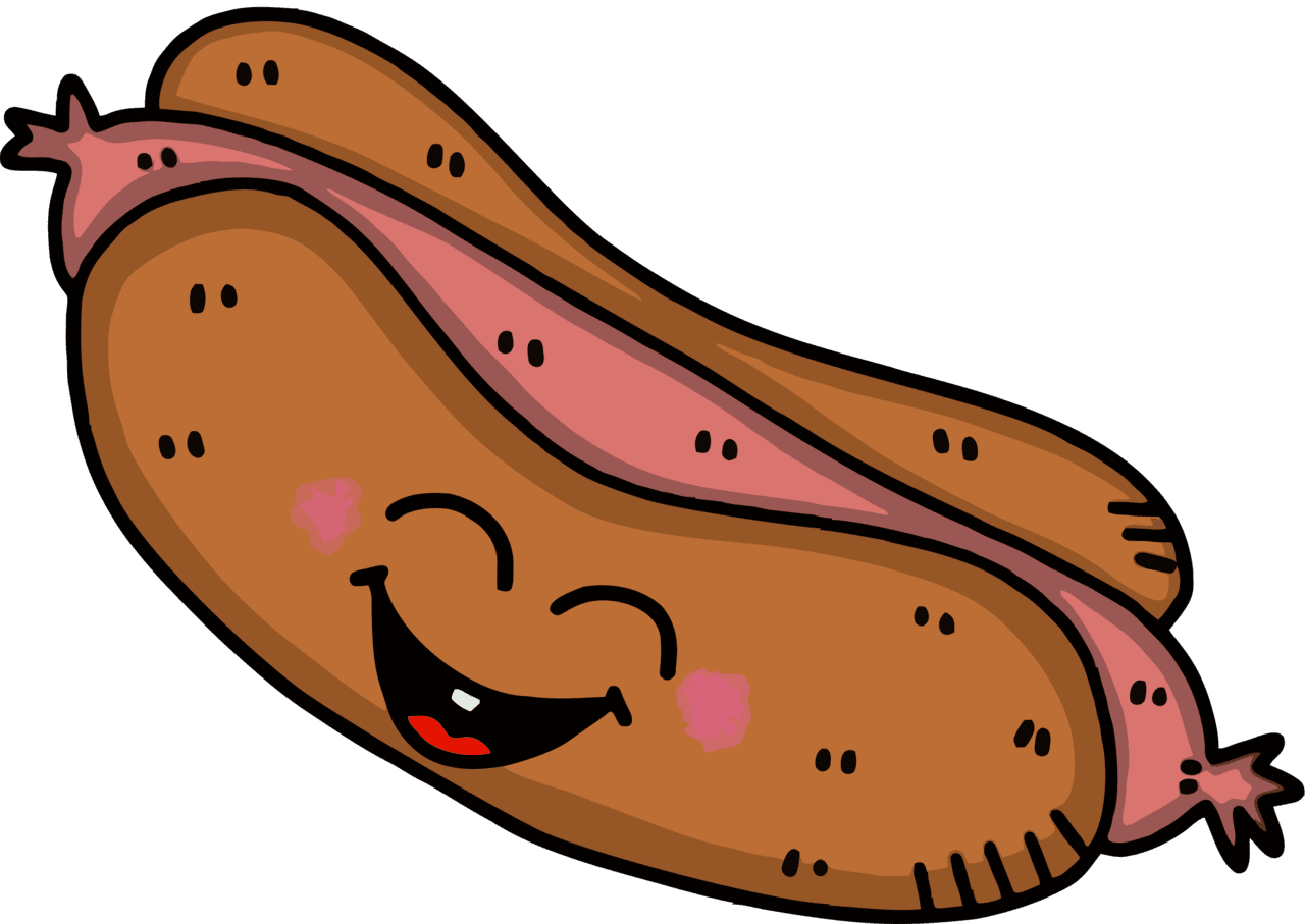 Kawaii hotdog vector clipart images