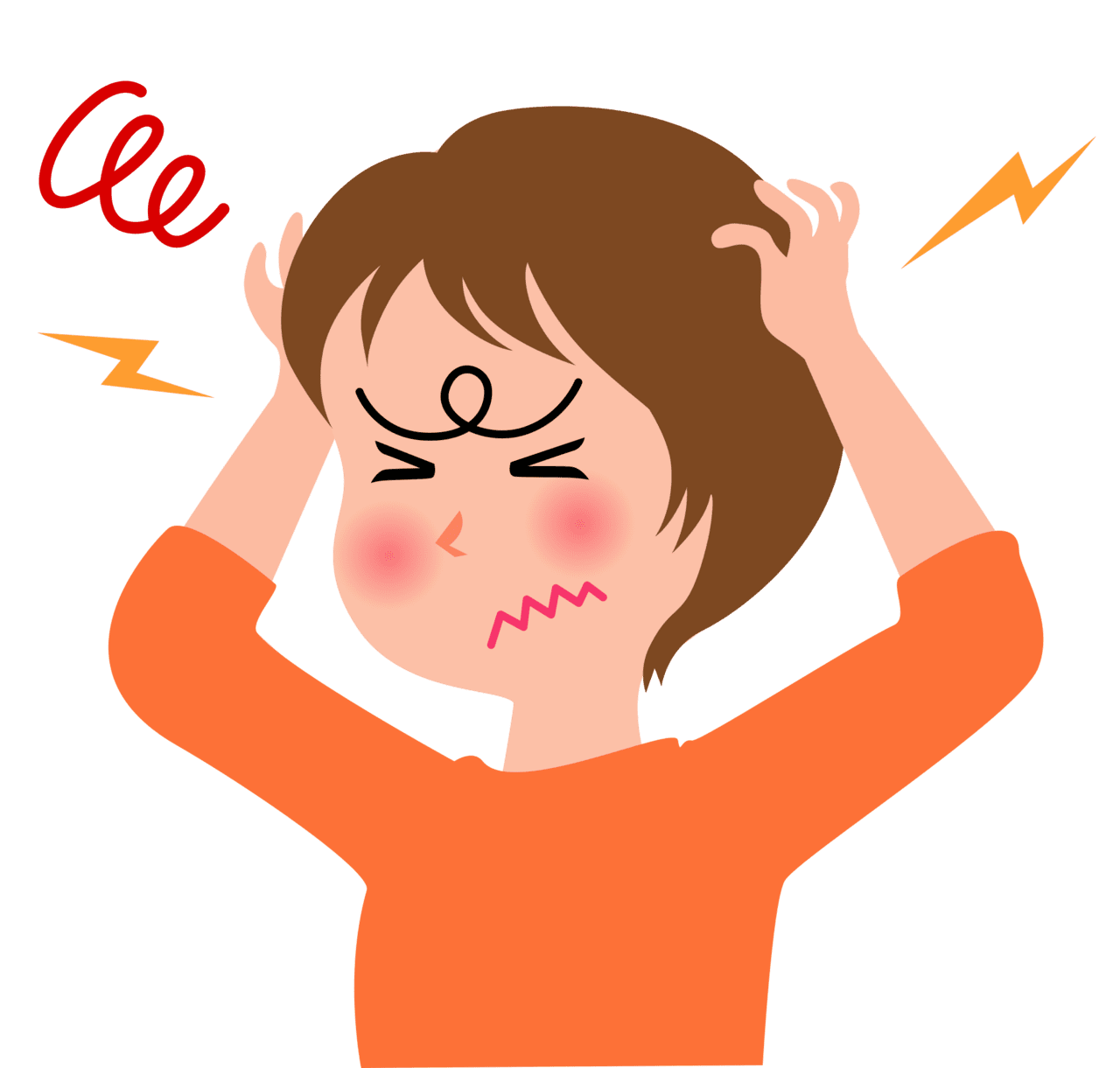 Stress ed woman vector clipart images