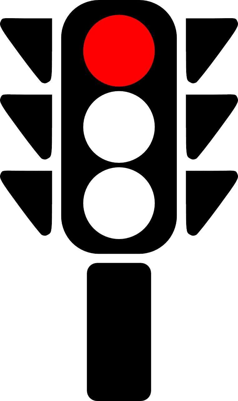 Stoplight traffic light red stop vector graphic clipart