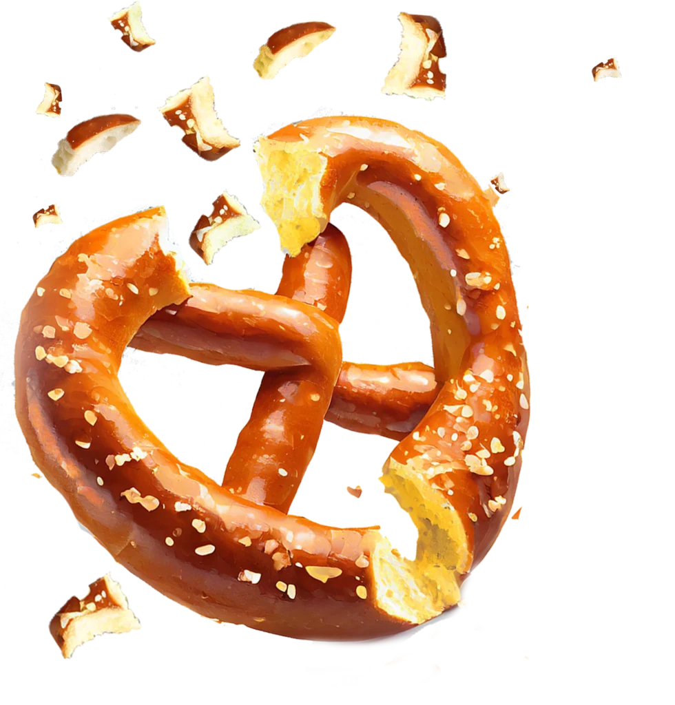 Crunchy pretzel piecies oh my clipart transparent