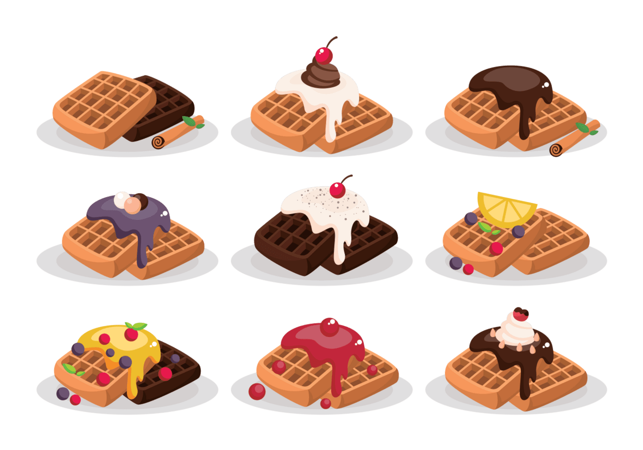 Chocolate waffle ss images clipart