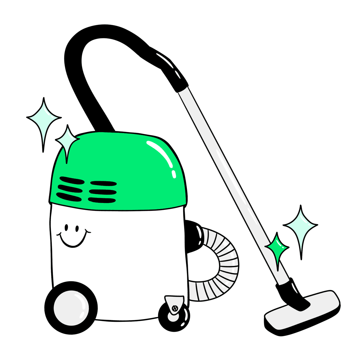 Vacuum event temp promotional and lance staff database clipart image