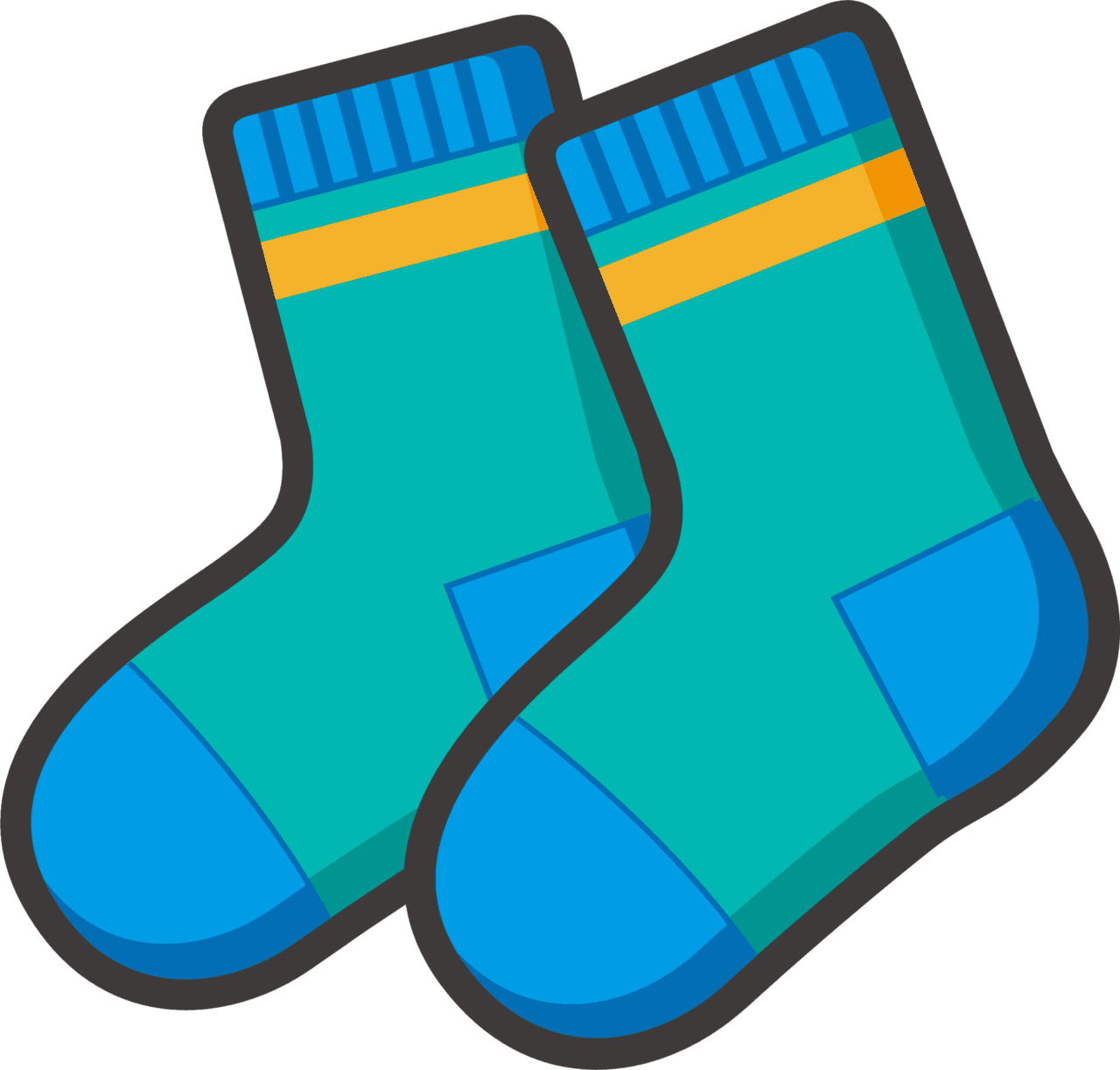 Sock outline vector cotton design cute clipart