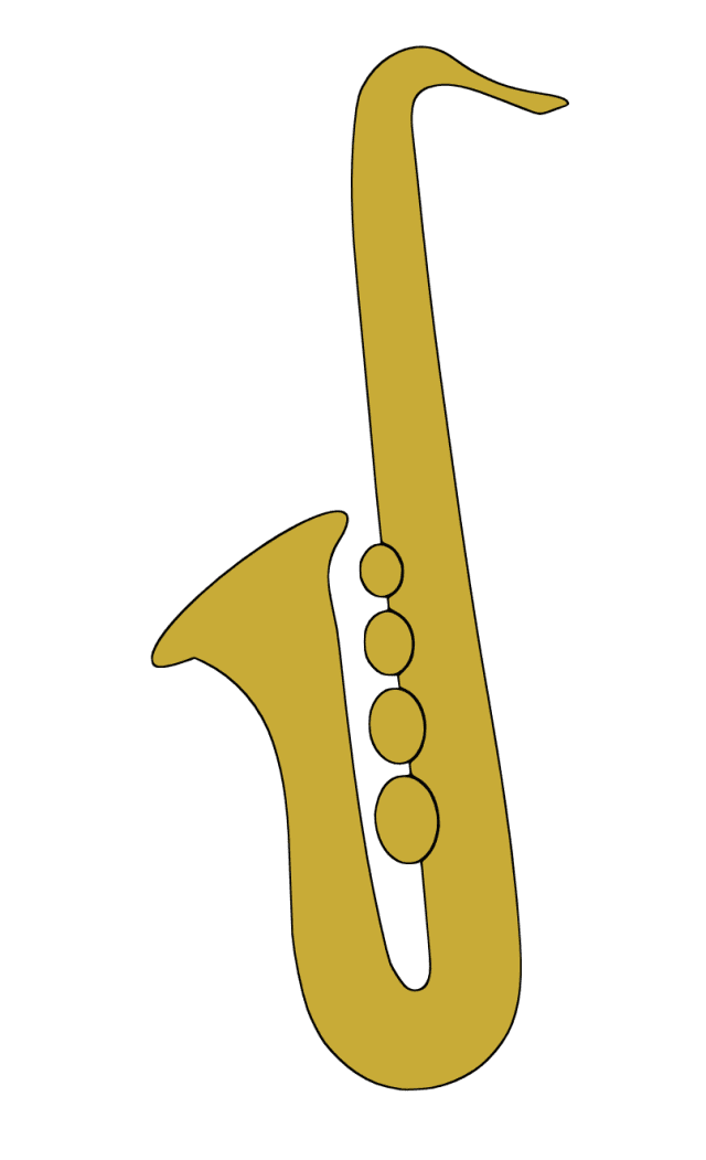 Saxophone tu and taco clipart vector