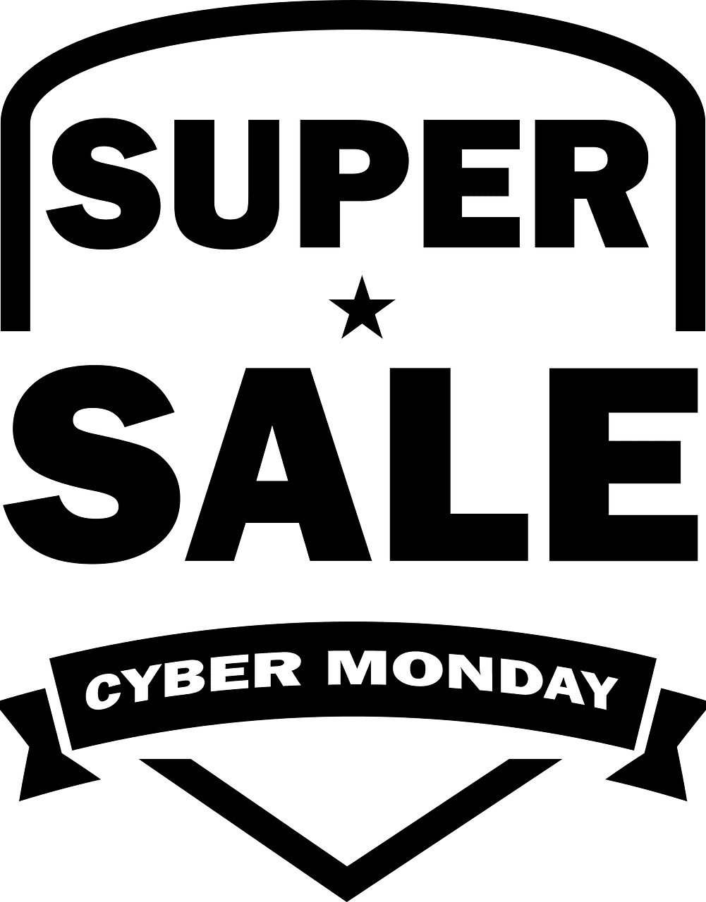 Super sale cyber monday vector clipart images