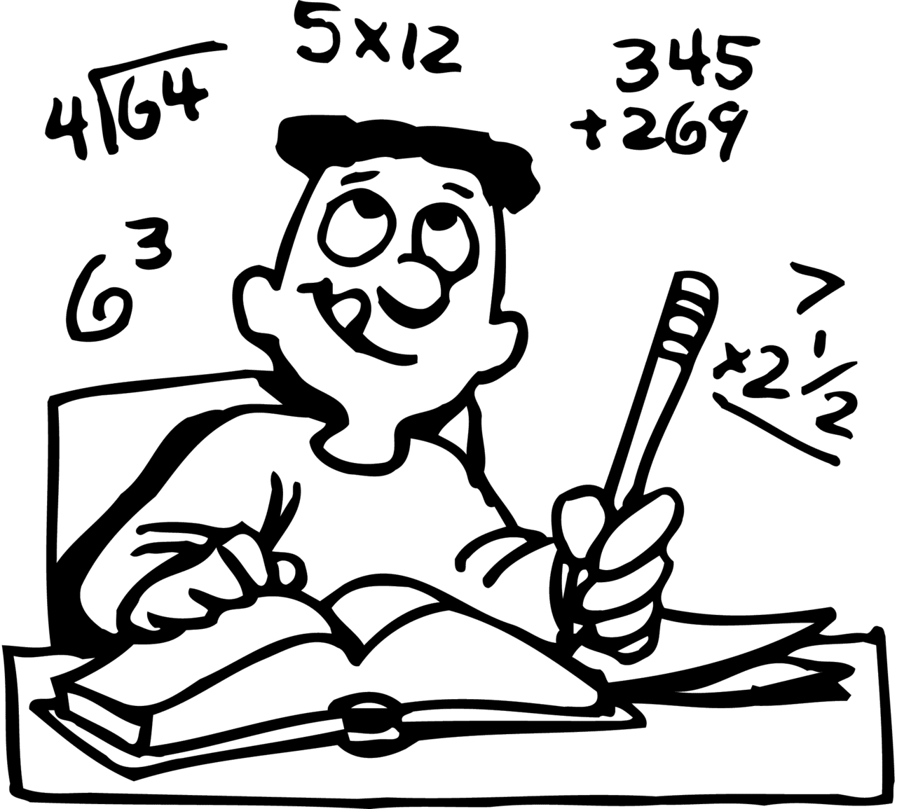Test math homework clipart picture