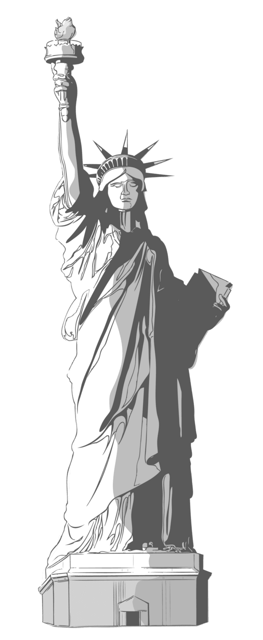 New york statue of liberty clipart background