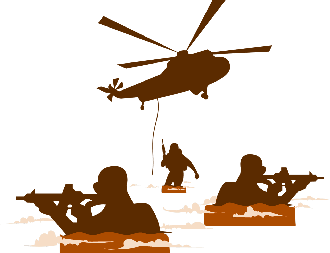 Helicopter dian army navy and air force shape concept clipart clip art