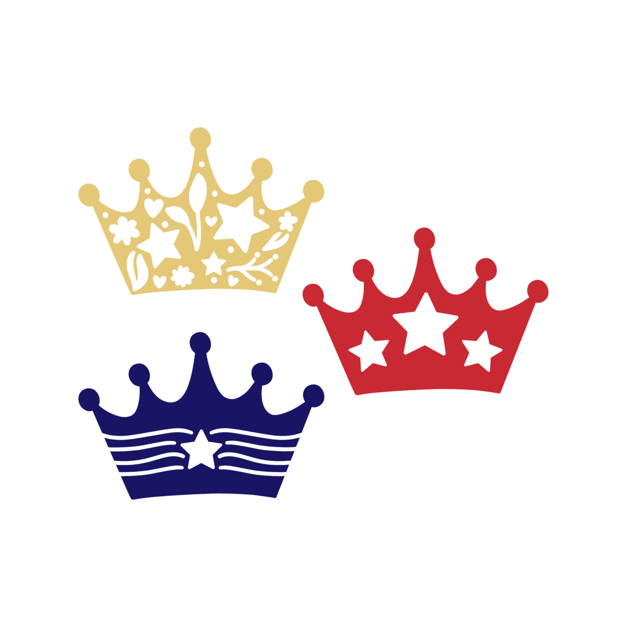 Princess crown pin page clipart vector 2