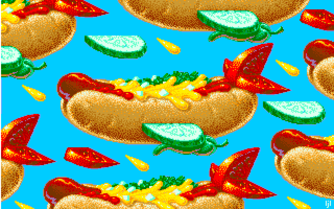 Hotdog amiga graphics artists jack haeger clipart image