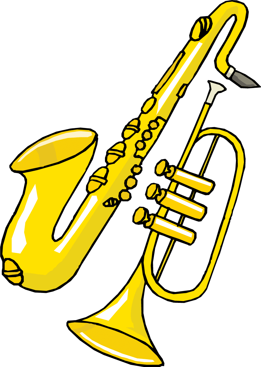 Saxophone jazz clipart cartoon free