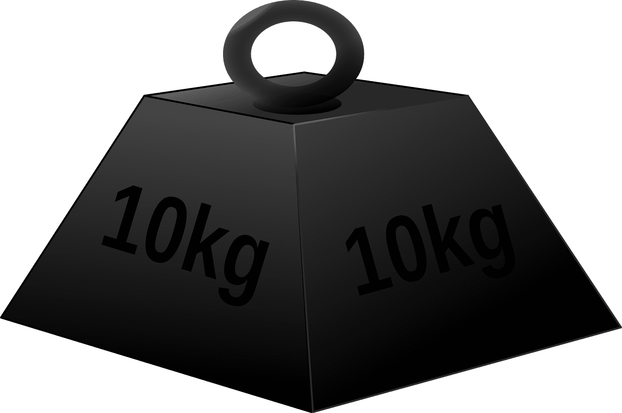 Kilogram mass weight vector graphic clipart