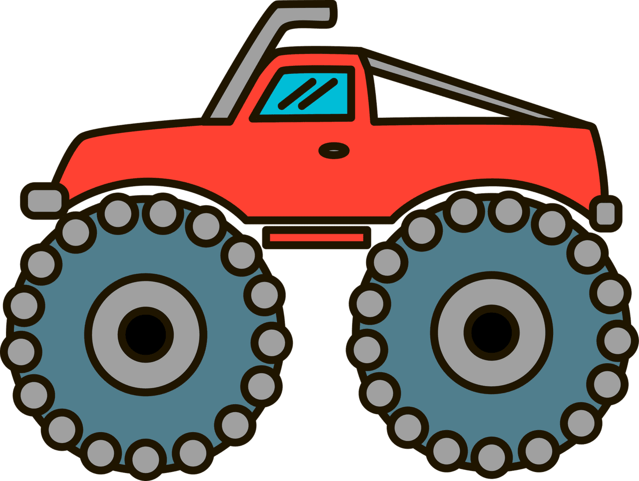 Monster truck vector clipart images
