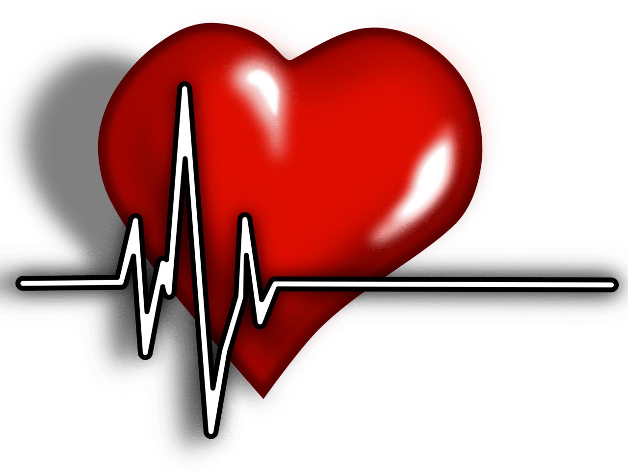 Health heart ecg logo clipart