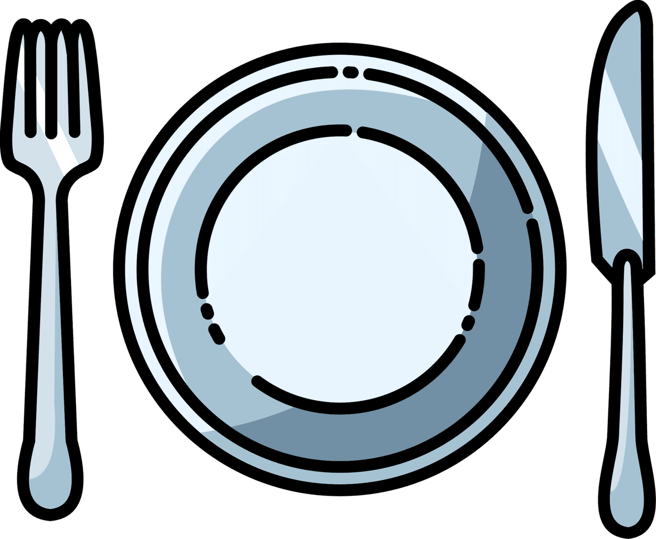 Dinner plate vector clipart images