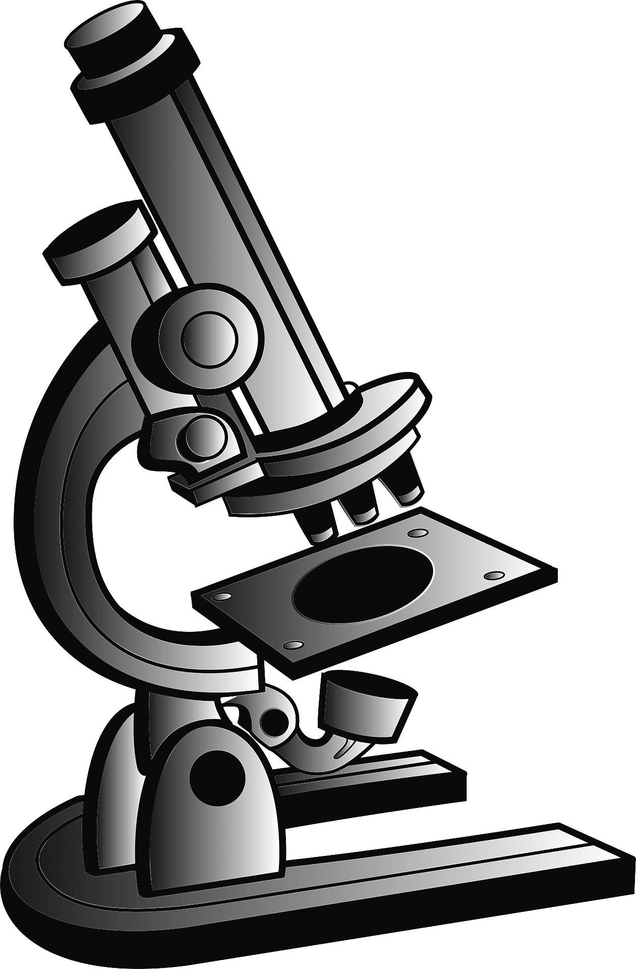 Microscope grayscale vector clipart images