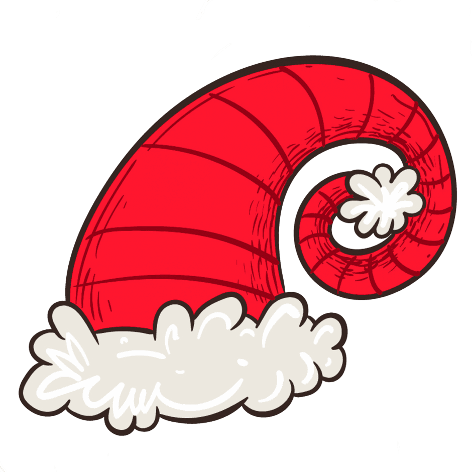 Santa claus hat cute clipart for your holiday decorations free