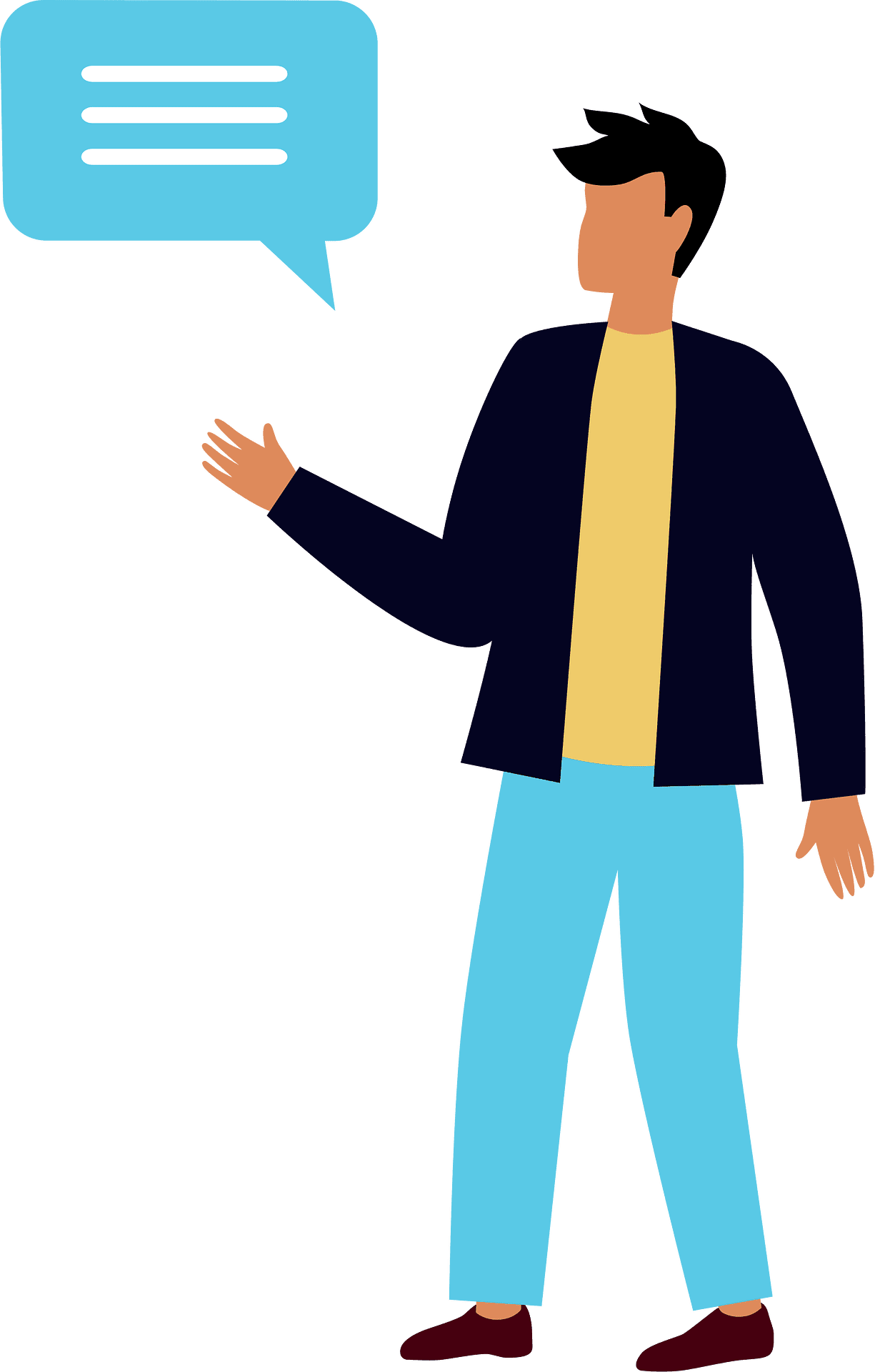 Talking person speaking vector clipart images 2