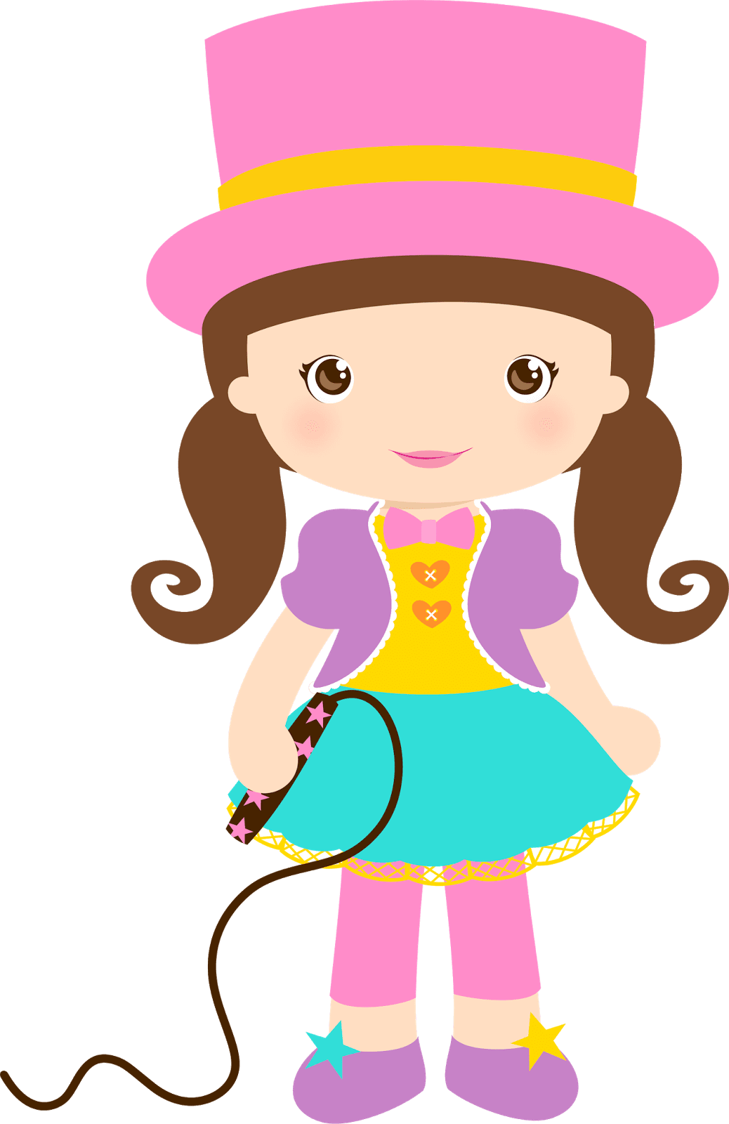 Top hat girl circus clipart background