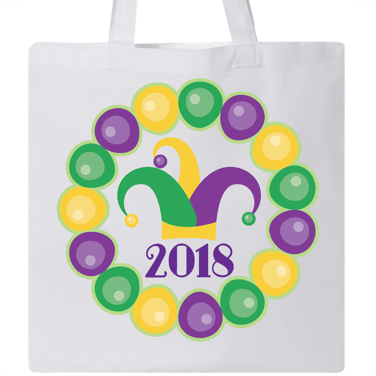 Mardi gras jester hat party tote bag white homewise shopper kids shirts and ts clipart vector