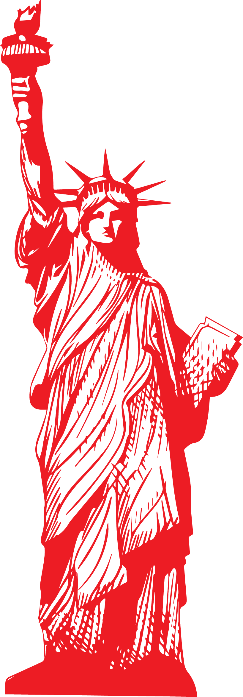 Statue of liberty clipart red full size image