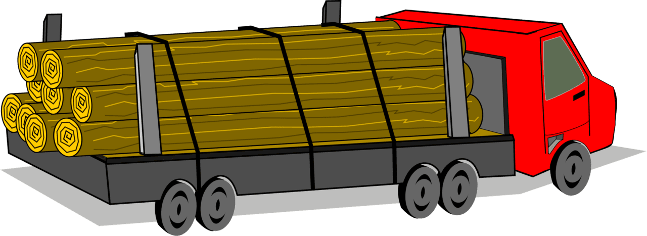 Photos of log truck clipart medium size with wood