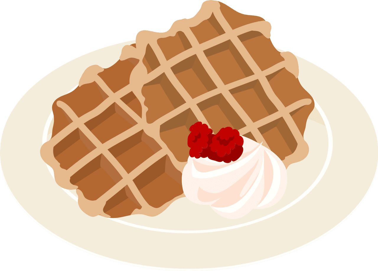 Waffle dessert vector clipart images 2